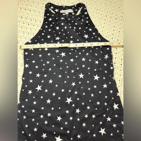 Gaze Star Print Sleeveless Bodysuit XS | Black & White | Snap Closure - Picture 5 of 11